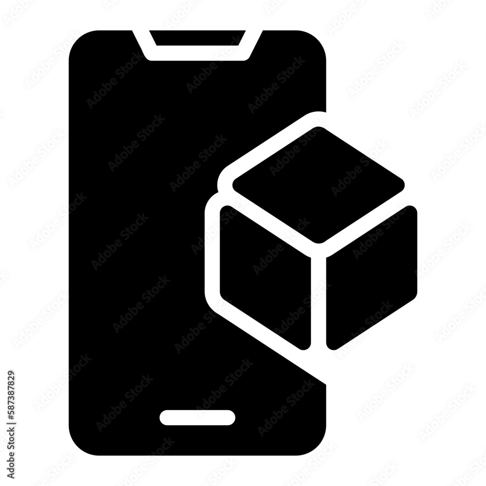 augmented reality glyph icon augmented reality glyph icon