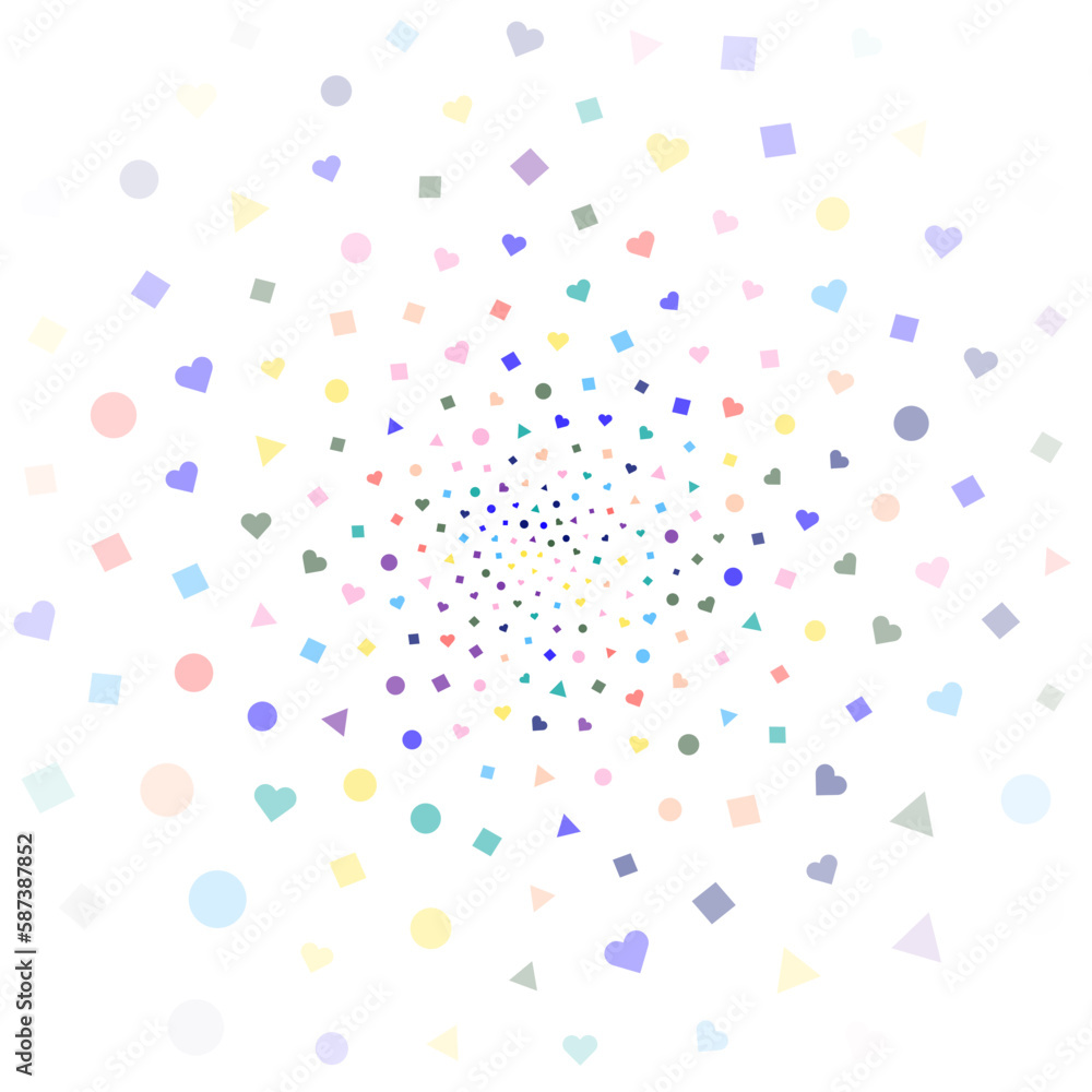 Festival seamless pattern with confetti. Repeating background, vector illustration with different shapes Festival seamless pattern with confetti. Repeating background, vector illustration with different shapes