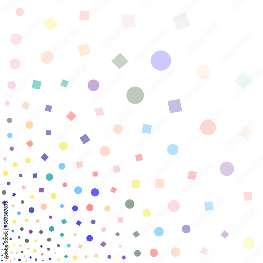 Festival seamless pattern with confetti. Repeating background, vector illustration with different shapes