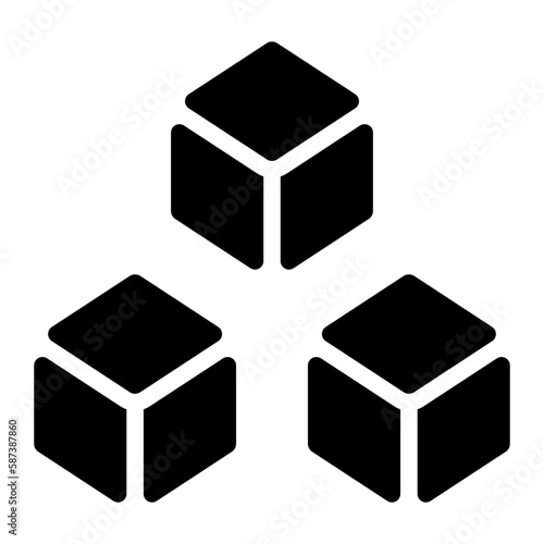 cube glyph icon