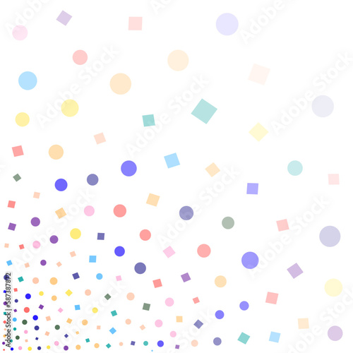 Festival seamless pattern with confetti. Repeating background, vector illustration with different shapes