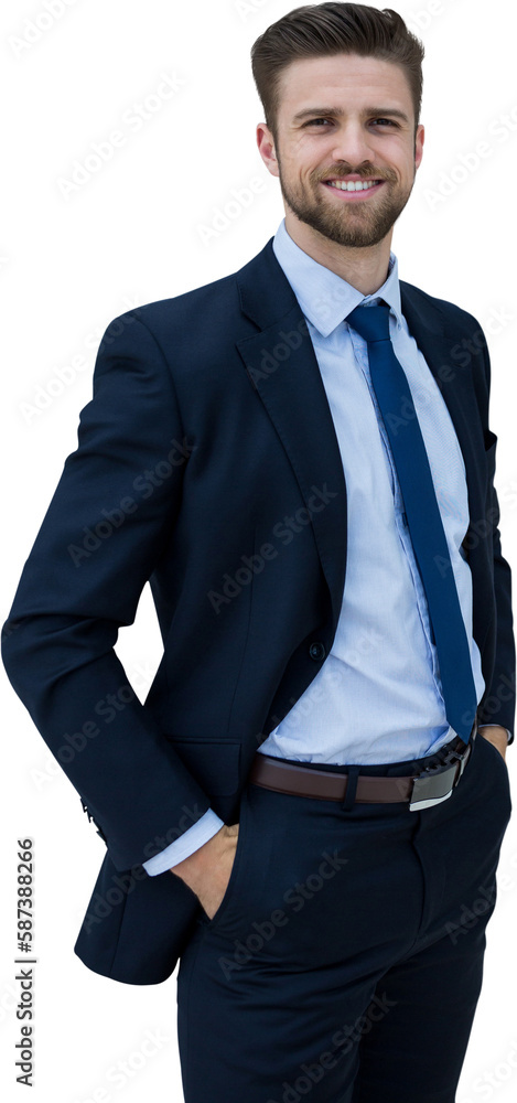 Portrait of businessman standing with hands in pockets Portrait of businessman standing with hands in pockets