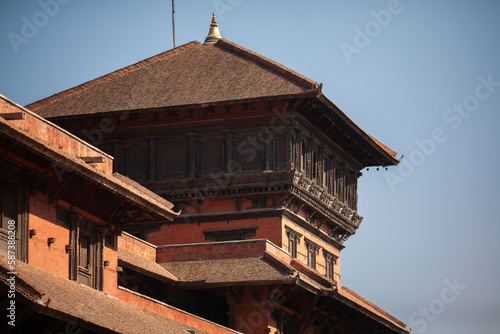Old building in Kathmandu Durbar Square, is one of three Durbar (royal palace) Squares in the Kathmandu Valley, all of which are UNESCO World Heritage sites