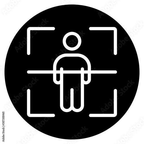 body scan glyph icon