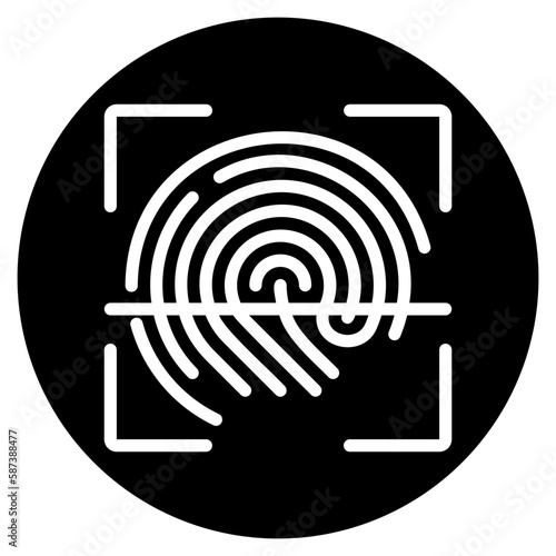 finger print glyph icon