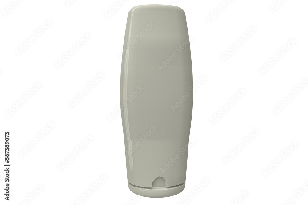 Gray plastic shampoo bottle Gray plastic shampoo bottle