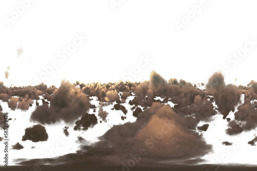 Illustration of brown clouds