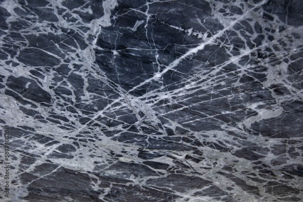 Naklejka premium Midtone grey natural marble slab with light grey vien