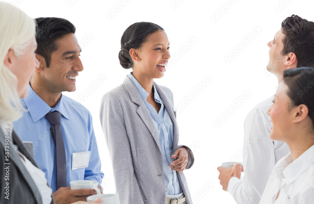 Business people chatting and drinking coffee Business people chatting and drinking coffee