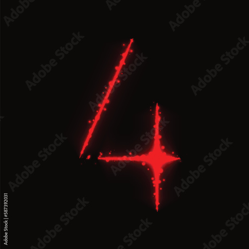 Number symbol of lights