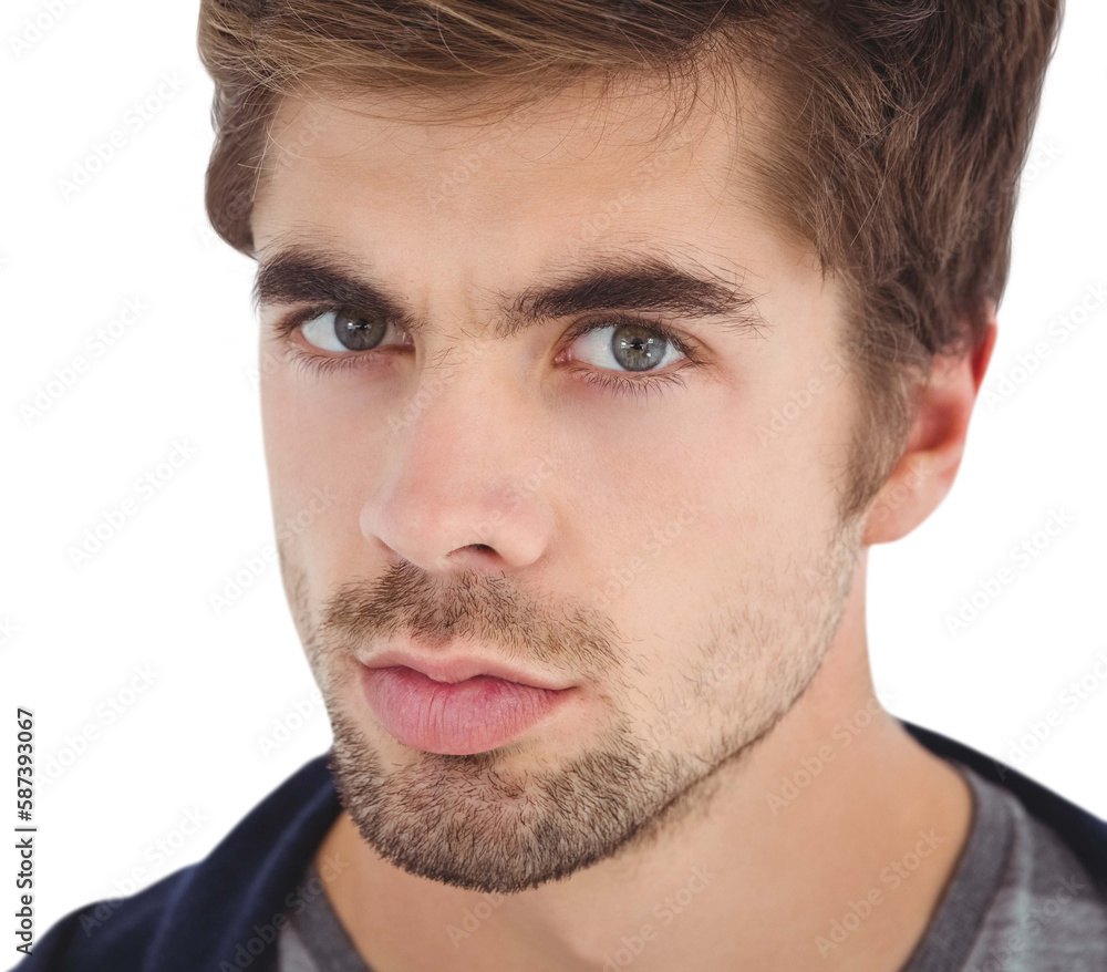 Fototapeta premium Close-up portrait of serious man