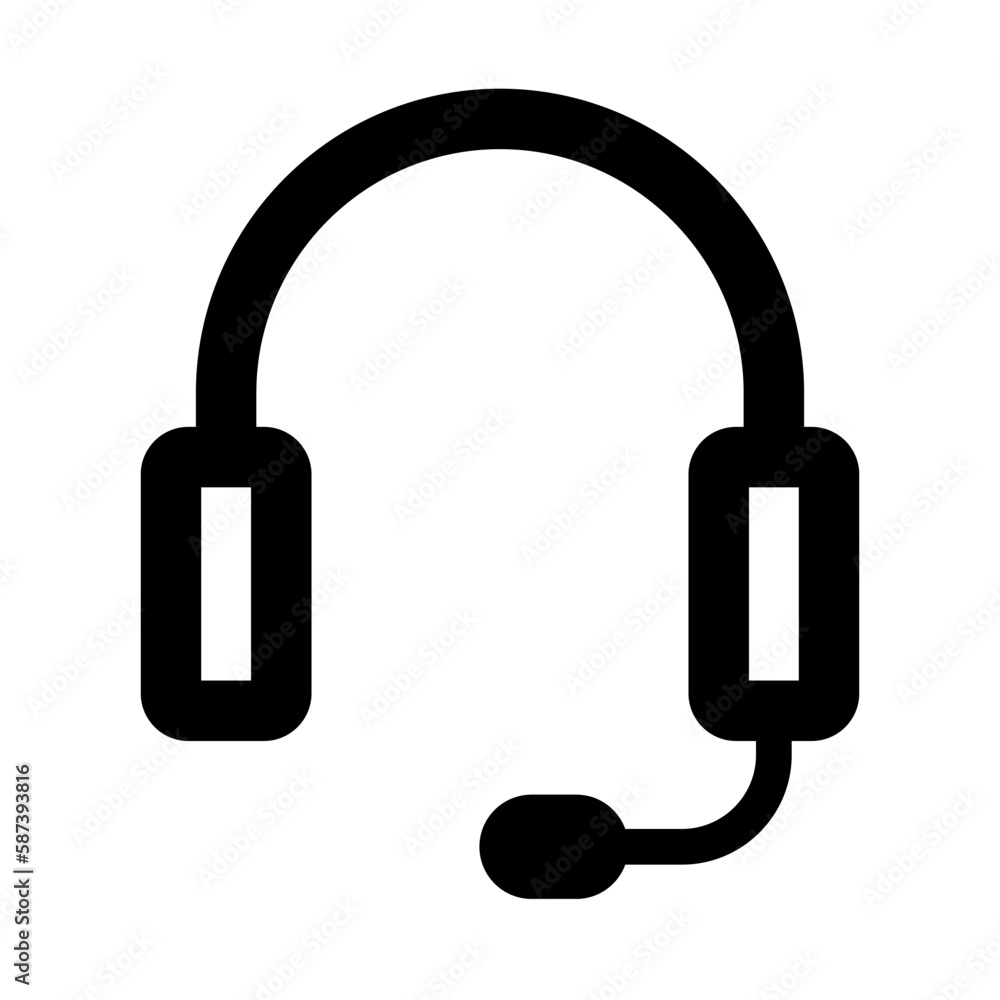 Simple headset icon. Earphone. Vector. Simple headset icon. Earphone. Vector.