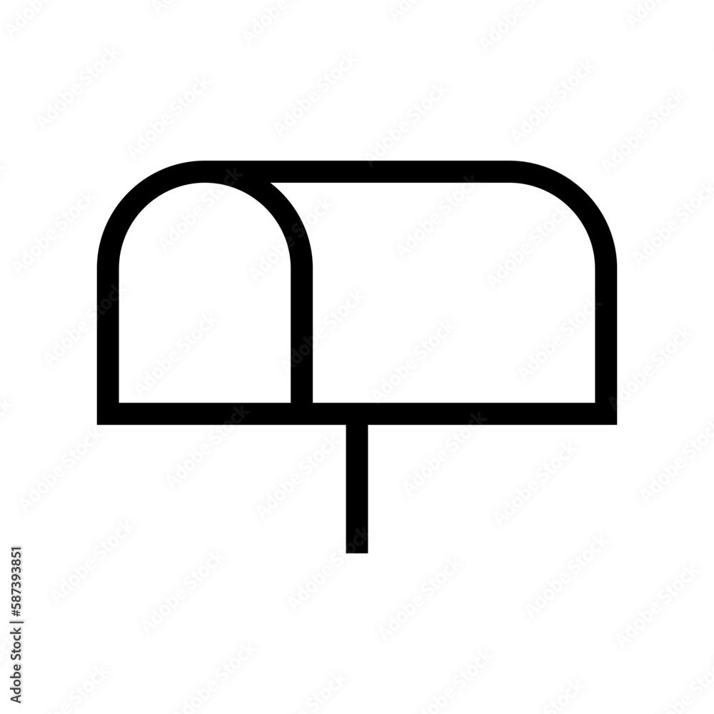 Simple mailbox icon. Post box. Vector. Simple mailbox icon. Post box. Vector.