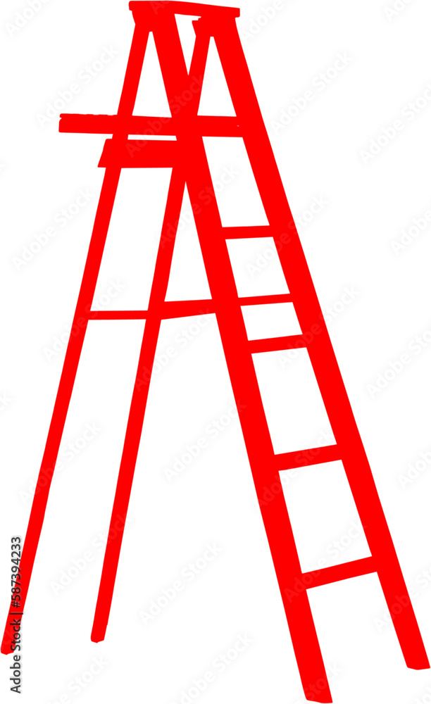Digital image of red ladder Digital image of red ladder