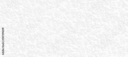 Vector white paper background. Light gray wall texture. Blank horizontal plaster banner