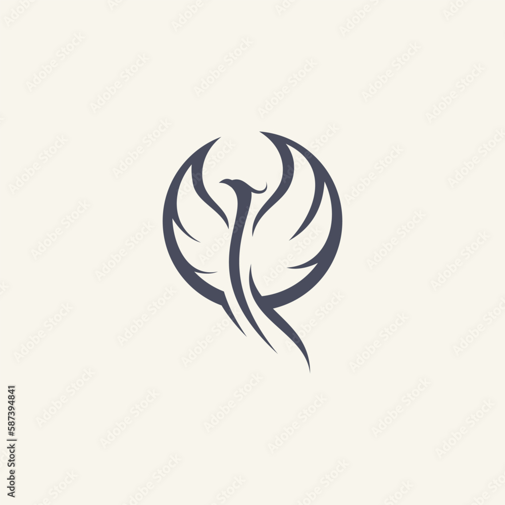 abstract luxury phoenix logo vector abstract luxury phoenix logo vector