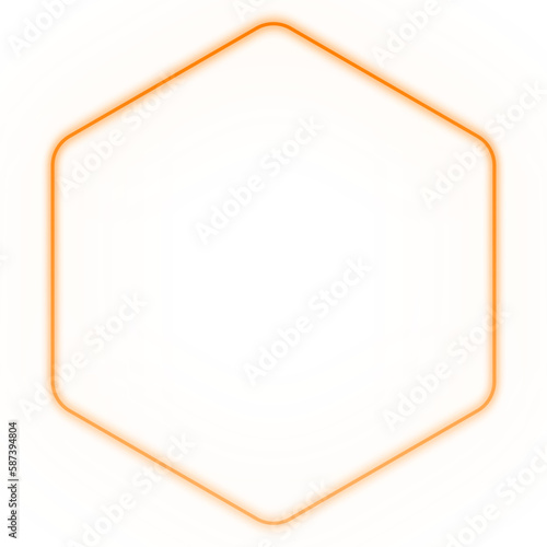 Basic shape neon background. Electric geometric shape with light flare glow on transparent. Shining logo border design for casino night club disco rave party in 1980 style vector illustration