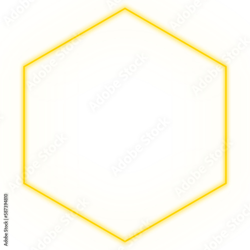 Basic shape neon background. Electric geometric shape with light flare glow on transparent. Shining logo border design for casino night club disco rave party in 1980 style vector illustration