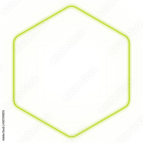 Basic shape neon background. Electric geometric shape with light flare glow on transparent. Shining logo border design for casino night club disco rave party in 1980 style vector illustration