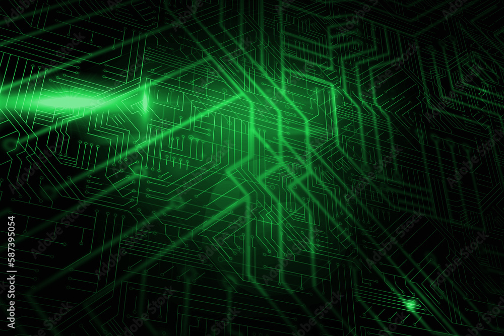 Green and black circuit board