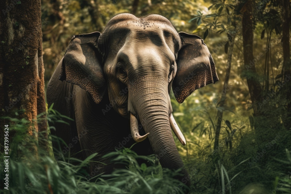 The Asian elephant is Asia's largest living land mammal. Generative AI