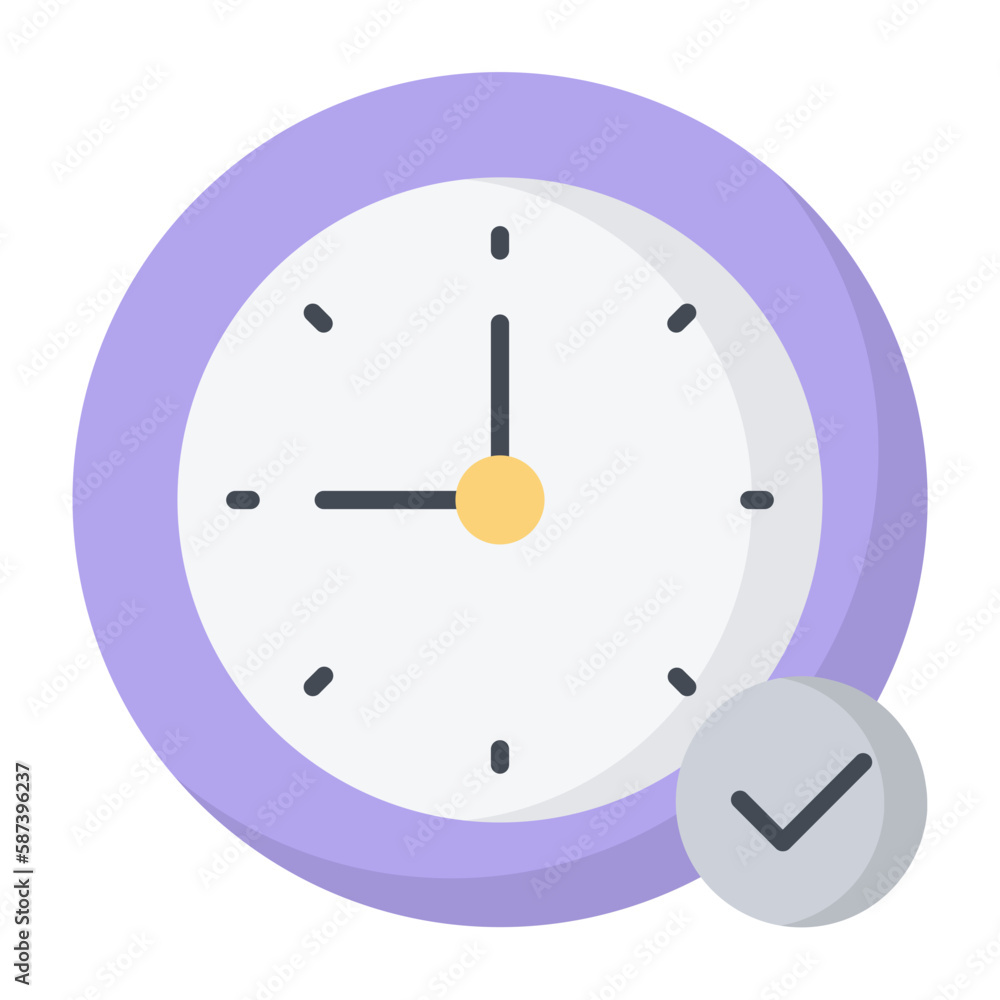 On Time Shipping Flat Icon On Time Shipping Flat Icon