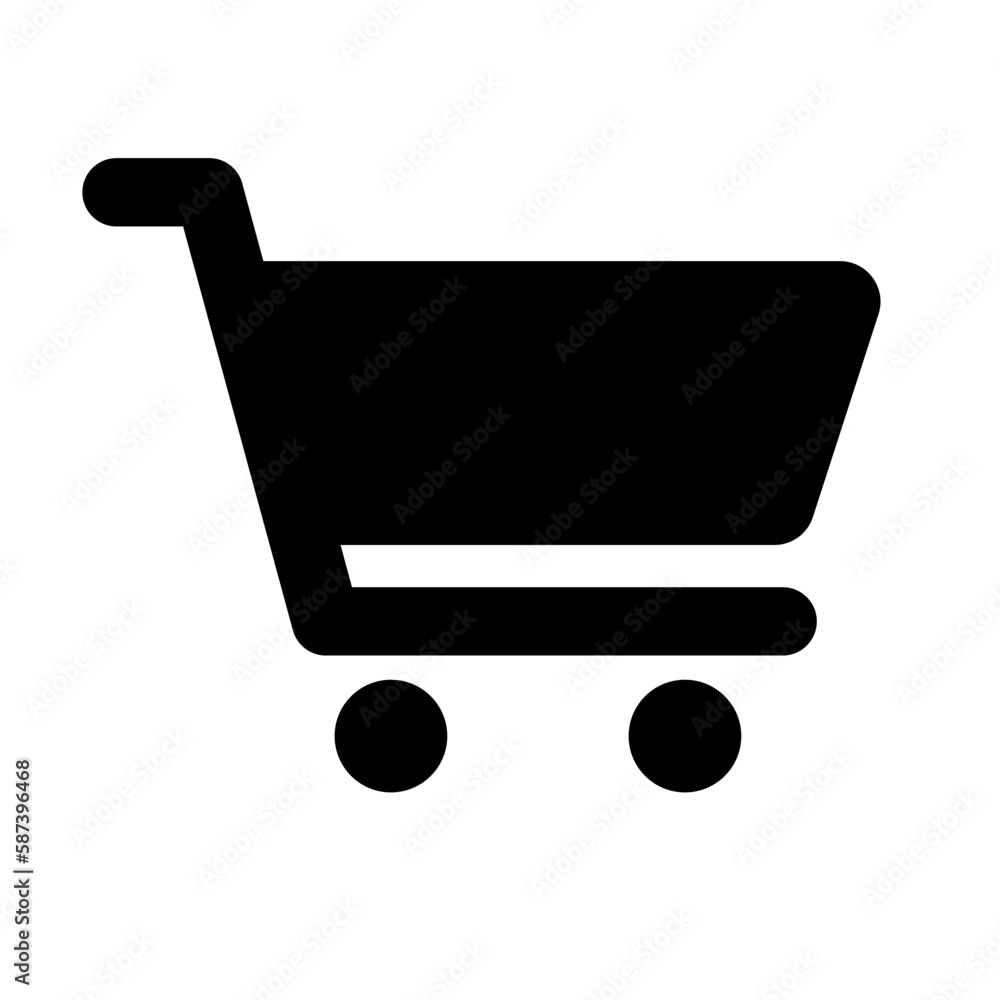 Shopping cart silhouette icon. Purchase icon. Vector. Shopping cart silhouette icon. Purchase icon. Vector.