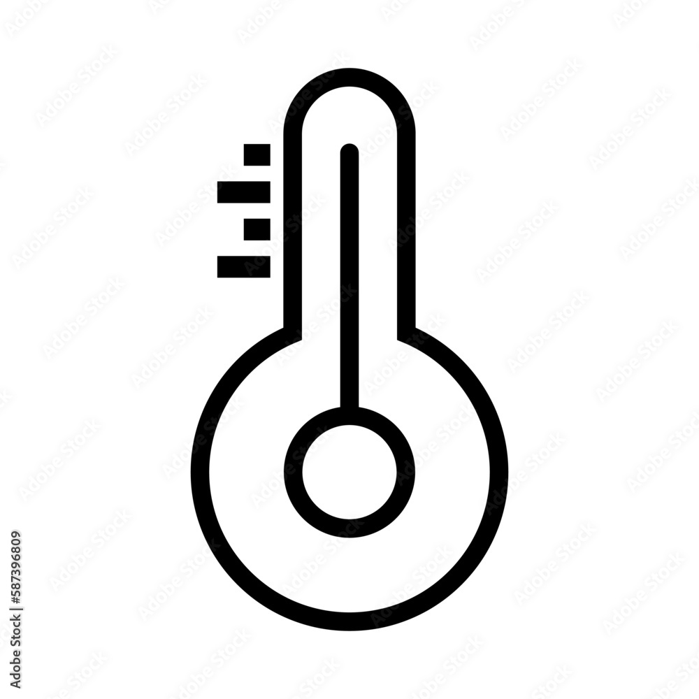 Simple thermometer icon. Temperature. Vector. Simple thermometer icon. Temperature. Vector.