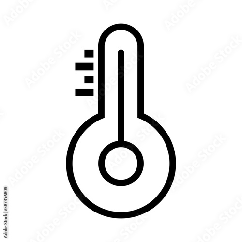 Simple thermometer icon. Temperature. Vector.