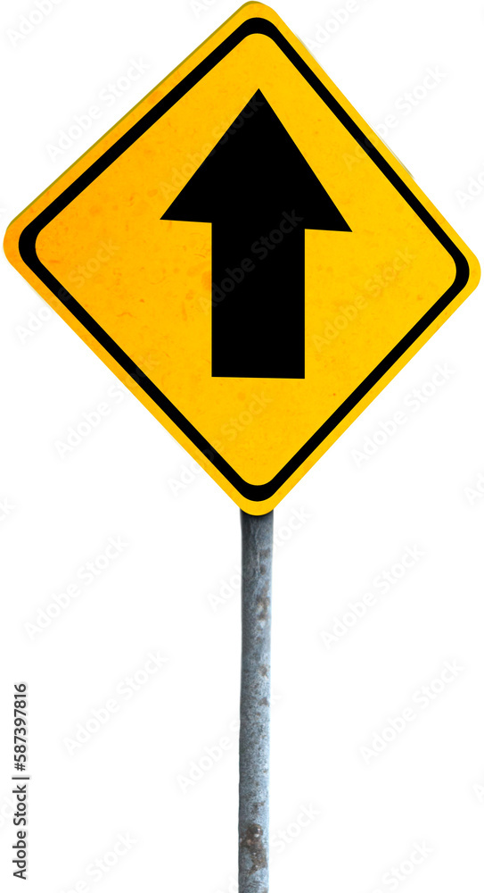 Digitally generated image of traffic arrow sign