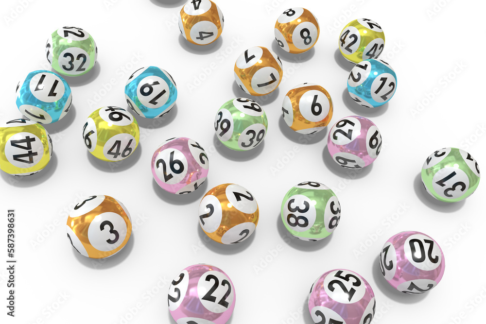 Lottery balls with numbers Lottery balls with numbers