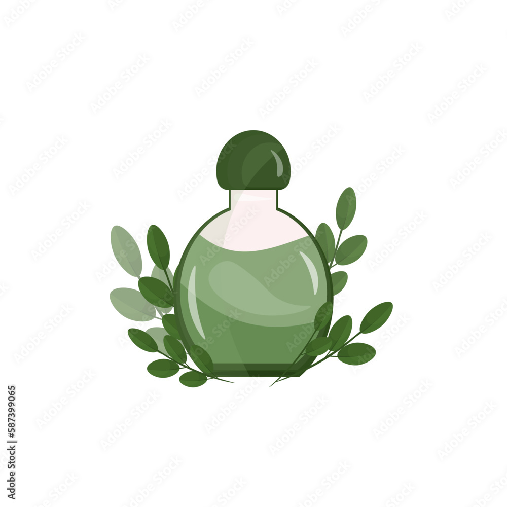 Fototapeta premium vector tea fragrance perfume.illustration of cosmetics