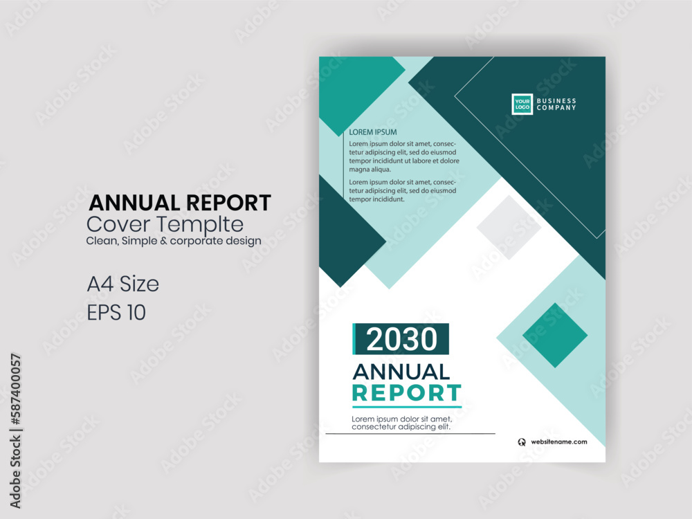 Abstract annual report business professional book brochure flyer clean design
