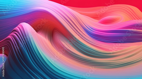 Caustic overlay effect. Colorful pastel wallpaper, Bright color. Generative Ai