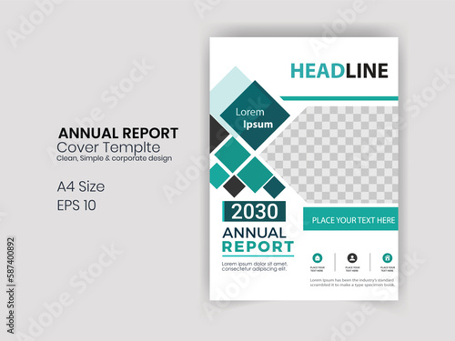 Abstract annual report business professional book brochure flyer clean design