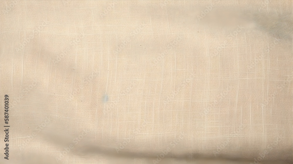 Fototapeta premium Beige or Undyed Linen Fabric Texture Background