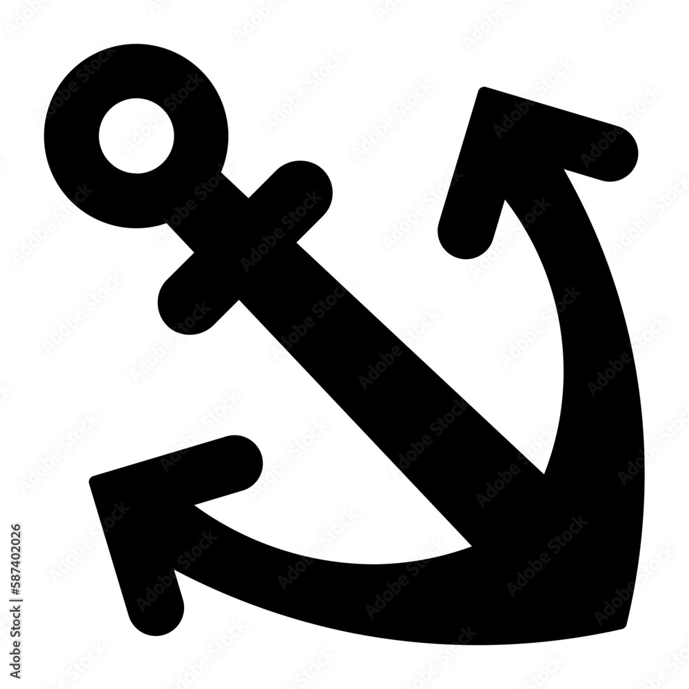 Anchor Glyph Icon Anchor Glyph Icon