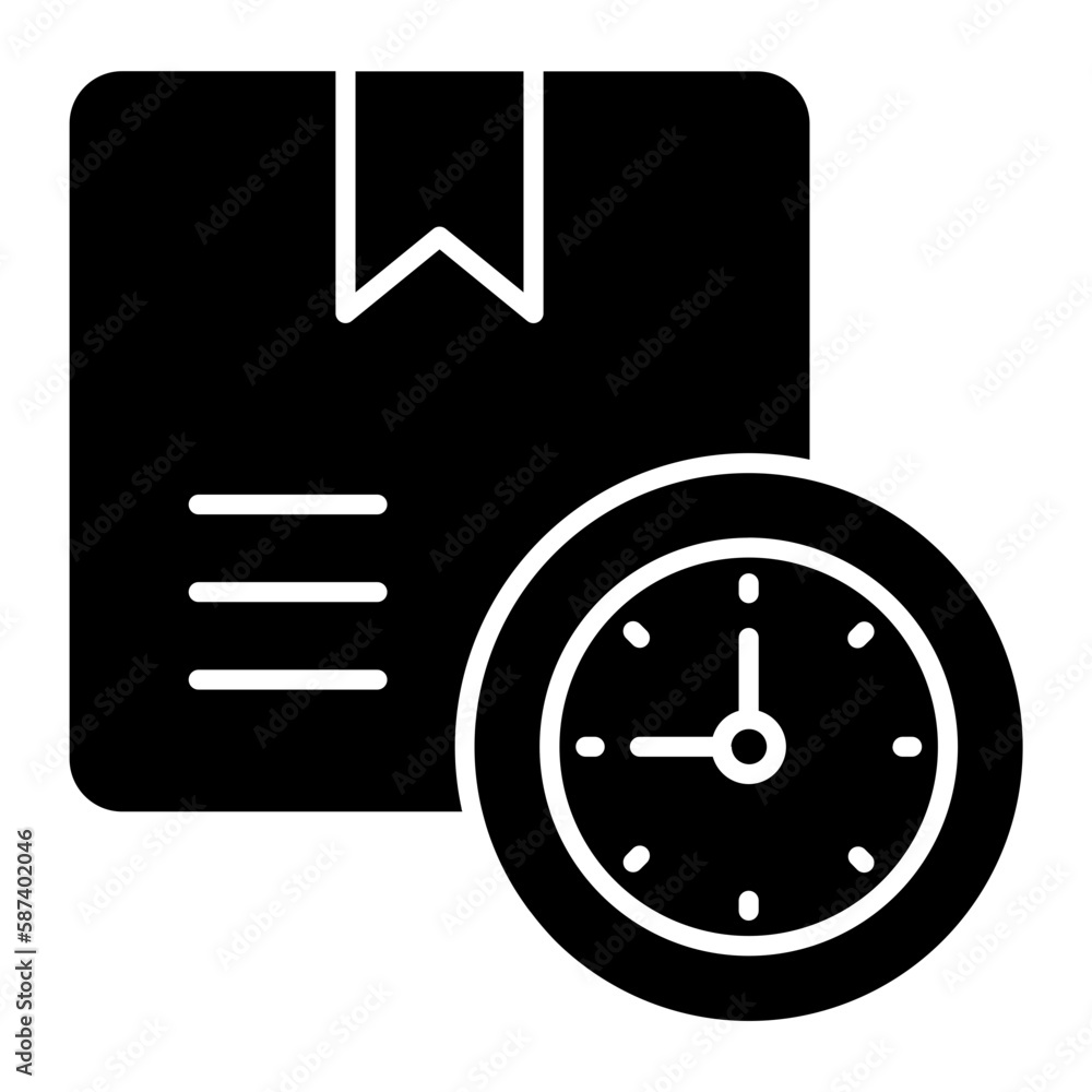Shipping Time Glyph Icon Shipping Time Glyph Icon
