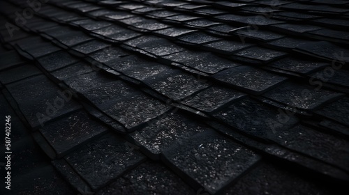 Black Roofing Asphalt Texture Background