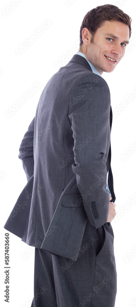 Smiling businessman with hands on hips Smiling businessman with hands on hips