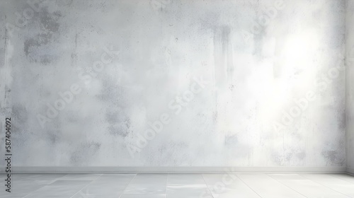 White or Light Gray Concrete Wall Texture Background