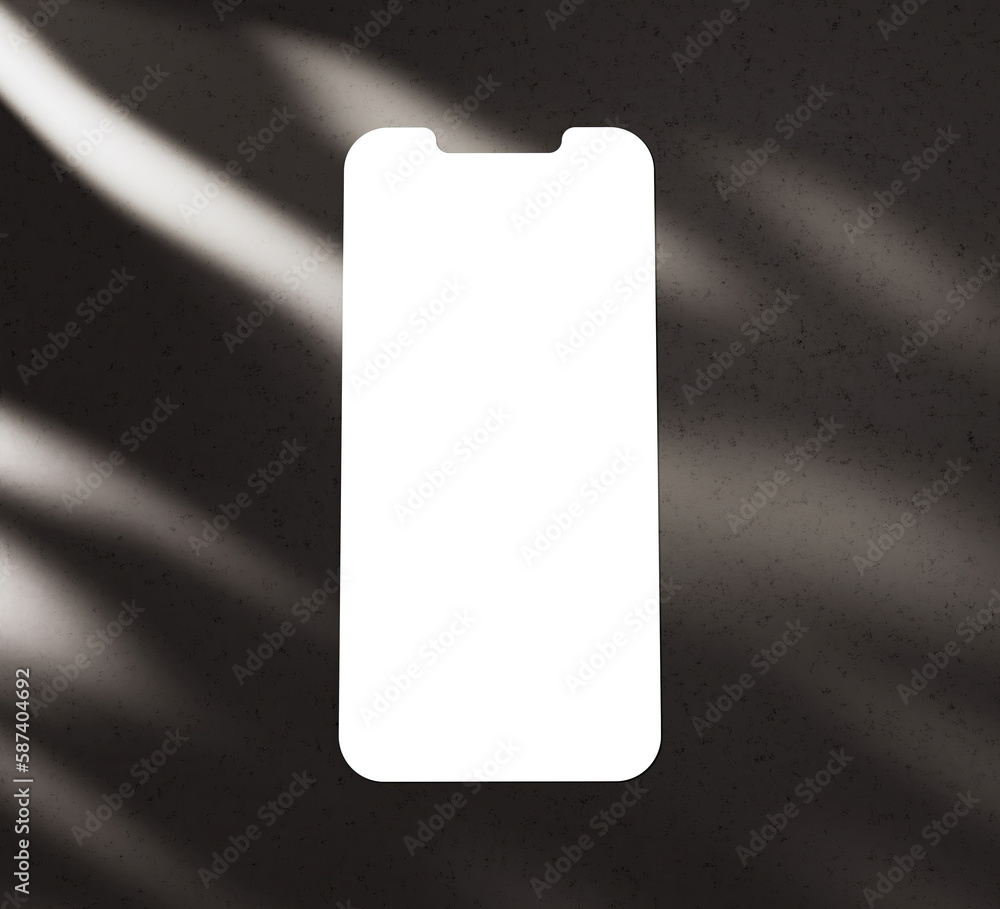 iPhone screen presentation 3d render. iPhone screen presentation 3d render.