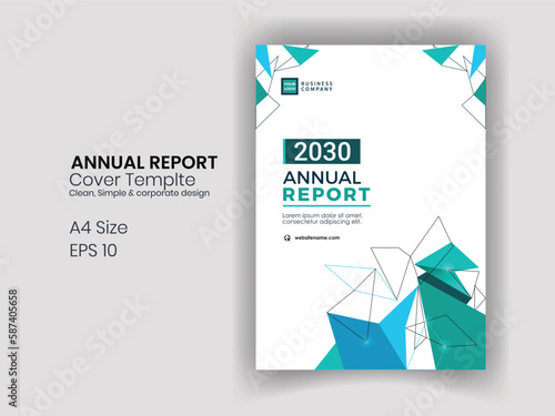 Abstract annual report business professional book brochure flyer clean design