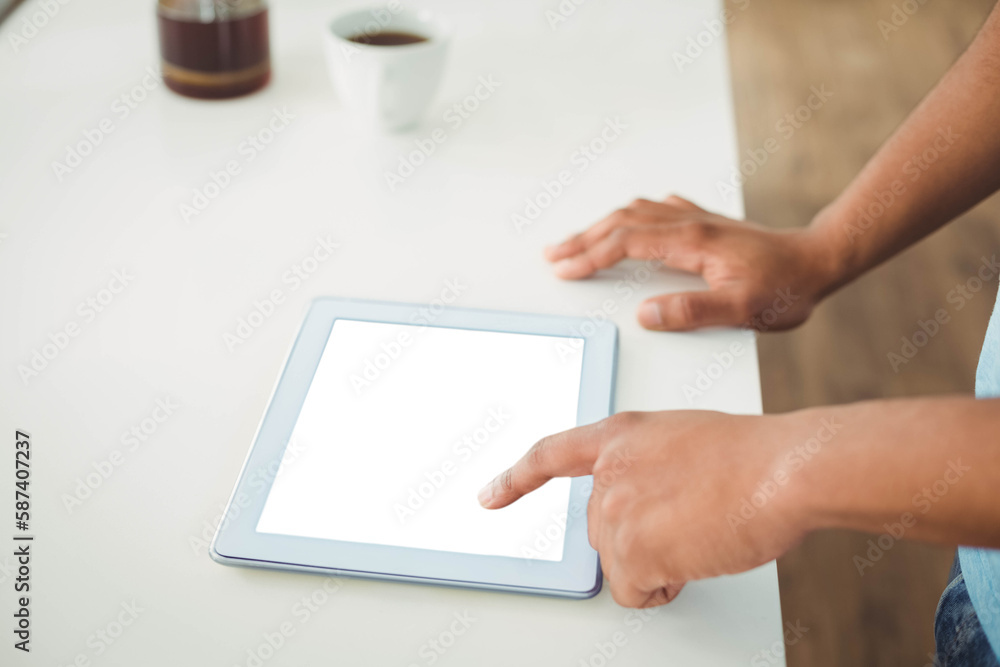 Human hand using laptop Human hand using laptop