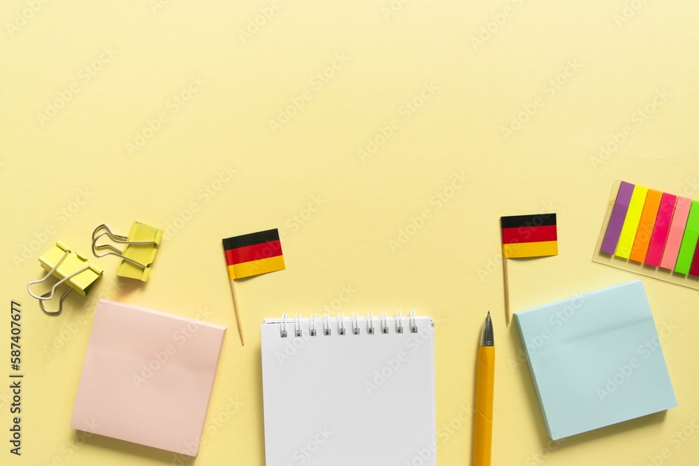Back to school background. School accessories on a yellow background. Back to school background. School accessories on a yellow background.