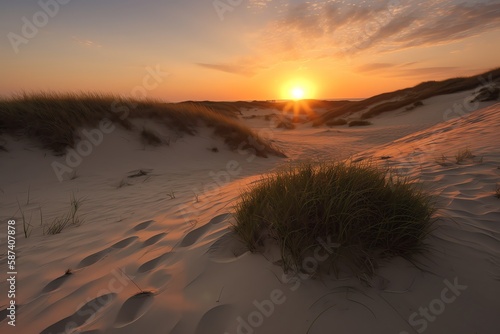 Sunset over the dunes 