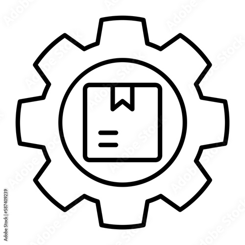 Parcel Repair Outline Icon
