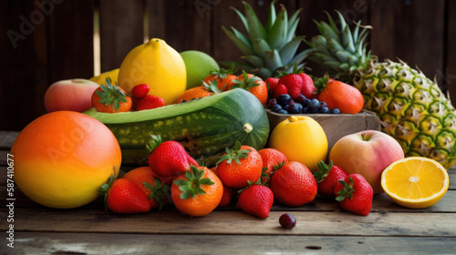 A Table Filled With Delicious Fruits