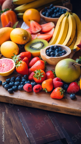 A Table Filled With Delicious Fruits