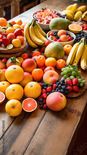 A Table Filled With Delicious Fruits